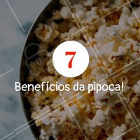 Quem não adora uma pipoquinha na hora de ver um seriado ou filme? O snack além de ser uma delícia também faz bem! Confira os benefícios:
1. Ajuda no combate de doenças cardíacas
2. Ajuda na prevenção do cancêr
3. Melhora sistem digestivo e intestinal
4. Auxilia no controle de diabetes
5. Atua na perda de peso por ser rica em fibras
6. Combate efeitos da idade devido aos radicais livres
7. Atua como fonte de energia e na prevenção de doenças