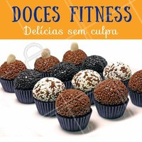 Já pensou em comer seus doces favoritos sem culpa e sem sair da dieta? Conheça nossos doces fitness, uma variedade de doces saudáveis pra você se deliciar. #doceria #ahazou #doce #brigadeiro #brigaderia #docesfitness #doceriafitness #brigadeirofitness