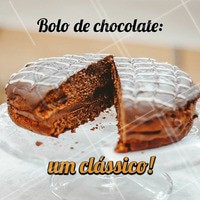 Quem não ama o clássico bolo de chocolate? Peça já o seu! #bolo #chocolate #ahazou #bolodechocolate #boloscaseiros
