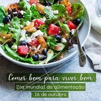 Viver bem é se alimentar bem! #diamundialdaalimentacao #ahazou #alimentacao #datascomemorativas