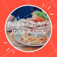 Tem combinação mais clássica e perfeita? É o match mais delicioso de todos! 🍔🍟 #burger #hamburguer #xburger #fritas #ahazou #fastfood #comida #batatafrita #ahazoualimentacao