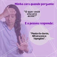 Não use receitas caseiras, procure um profissional pra tratar da sua Acne! #acne #esteticafacial