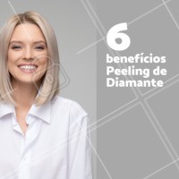 1 - Remove as células mortas
2 - Estimula a produção de colágeno
3 - Promove esfoliação da pele
4 - Diminui a oleosidade
5 - Ameniza poros dilatados
6 - Ajuda na penetração de ativos cosméticos
#esteticafacial #peeling #peelingdiamante #ahazouestetica #estetica