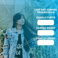 Quer garantir seu liso dos sonhos? Então aproveite essa promoção exclusiva para conquistá-lo. Que tal agendar seu horário? #liso #ahazoucabelo #cabelo #progressiva