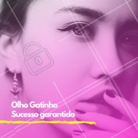 Aposte no delineador com o gatinho no canto de fora do olho. Um clássico que nunca sai de moda! #make #ahazou #gatinho #inspiracao