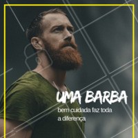 Cuide de sua barba conosco! Temos os melhores serviços e profissionais em um ambiente descontraído. #barbearia #ahazou #barba #masculino #homem