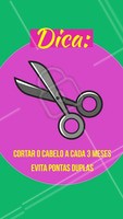 Se suas pontas estão com aparência "espigada", cortá-las a cada 3 meses diminui a probabilidade de pontas duplas, pois elimina os fios que vão ficando mais fracos devido ao desgaste do tempo. #cabelo #ahazou #pontasduplas #cabeleireiro