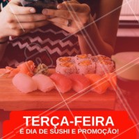 Toda terça-feira tem promoção no rodízio. Aproveite e venha se deliciar! #sushi #sashimi #ahazou #comidajaponesa #euamo #gastronomia
