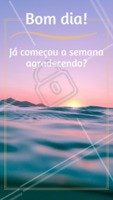 A semana começou e o primeiro passo é AGRADECER <3 Tenham um ótimo dia! #bomdia #gratidao #ahazou #agradecer #inspiracao