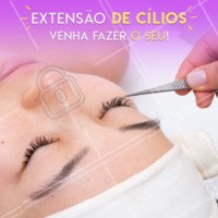 Fique com os cílios lindos e sem ter trabalho de ter que passar máscara todo dia. Agende agora o seu horário para fazer a extensão de cílios. #cilios #ahazou #extensaocilios