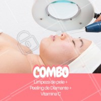 Que tal esse combo incrível para renovar sua pele, eliminar impurezas e ainda aproveitar todos os benefícios da vitamina C, um poderoso antioxidante e estimulador de colágeno na pele! Agende já seu horário e aproveite. #combopromocional #estetica #ahazou #esteticafacial #Limpezadepele #peelingdediamante #vitaminac