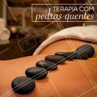 Precisando relaxar? Conheça a terapia das pedras quentes: realizada com pedras vulcânicas e plutônicas indicadas para o alívio de dores e tensão muscular, relaxamento profundo, ansiedade e vários outros benefícios. #pedrasquentes #ahazou #massagem #massoterapia