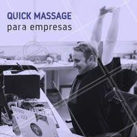 A quick massage alivia tensões musculares, melhora a disposição, ativa a circulação sanguínea e previne doenças relacionadas ao estresse (dores de cabeça, insônia, ansiedade etc). O resultado? Funcionários mais bem humorados, com melhor produtividade, motivados e saudáveis. #quickmassage #ahazou #massagem #massoterapia