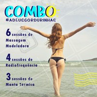 Aproveite esse combo po-de-ro-so pra dar adeus às gordurinhas de vez! 👋 #gorduralocalizada #ahazou #esteticacorporal #massagemmodeladora #radiofrequencia #mantatermica