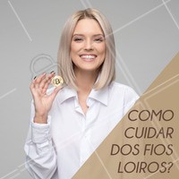Manter os fios loiros saudáveis e brilhantes é uma tarefa que exige paciência e muita dedicação. Tais cuidados começam dentro do salão, no momento em que se inicia o processo de coloração dos fios. Para manter a cor, o brilho e o efeito sedoso, o primeiro passo é não lavá-lo todos os dias. Outra dica é sempre optar por usar água em temperatura morna, nunca quente demais. Não há como fugir de uma hidratação profunda a cada 15 dias no salão. Como podemos ver, o loiro ideal não é uma meta impossível de ser alcançada! Ele apenas requer um cuidado maior para que possa brilhar e deixar qualquer mulher ainda mais bonita. E então? Gostou das nossas dicas sobre os cabelos loiros?