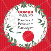 O ano passou voando, e o natal já está chegando. Se prepare e agende seu horário com a gente! #natal #unhas #make #ahazou #promocao #combo