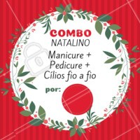 O ano passou voando, e o natal já está chegando. Se prepare e agende seu horário com a gente! #natal #unhas #cilios #ahazou #promocao #combo