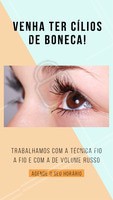 Cílios longos e maravilhosos todo dia é possível com a técnica de alongamento! Venha fazer a sua. #cilios #ahazou #alongamento #fioafio #volumerusso #ahazoucilios #mulher