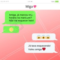 Amiga é pra essas coisas, né? 😜 Marca aqui aquela sua amiga que sempre te lembra das coisas importantes! #manicure #ahazoumanicure #unhas