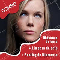 Corre pra aproveitar esse combo pra deixar sua pele incrivel! #limpezadepele #ahazou #esteticafacial #ahazouestetica #peelingdediamante #mascaradeouro