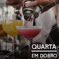 Vai sair com as amigas hoje? Venha para cá aproveitar a quarta em dobro de drinks! #gastronomia #ahazou #drinks #bar #ahazoutaste #noite