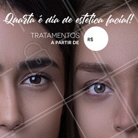 Quarta-feira também é dia de estética! Aproveite a promoção e venha fazer seus tratamentos faciais. #estetica #esteticafacial #ahazou #ahazouestetica #pelelinda #cuidados