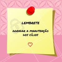Ei, não vai esquecer que o alongamento de cílios precisa de manutenção para se manter sempre lindo, ok? 😍 #alongamentodecilios #ahazou #extensaodecilios