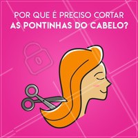 Os cabelos estão expostos a várias agressões do dia a dia, e as pontas são as primeiras a sofrerem com o ressecamento dos fios. Surgem as pontas duplas, e as pontinhas ficam mais finas e espigadas. Por isso é necessário o corte do cabelo. Não é preciso radicalizar no corte, se não quiser, mas o ideal é aparar as pontas a cada três meses para evitar o problema. Além de deixar as suas madeixas muito mais saudáveis e bonitas! #cabelos #corte #ahazou #pontasduplas #cabeleireiro #dicas