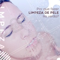No verão a pele fica mais oleosa, e retém a hidratação natural dela. Sendo assim, a limpeza de pele no verão é fundamental para continuar com uma pele saudável e um aspecto bonito. Agende já o seu horário! #estetica #esteticafacial #ahazou #ahazouestetica #pelelinda #limpezadepele #verao
