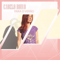 O cabelo ruivo é um estilo que combina MUITO com o verão! Agora é a hora certa para se jogar nessa tendência. #ruivo #cabelos #ahazou #cabeloruivo #tendencia #verao