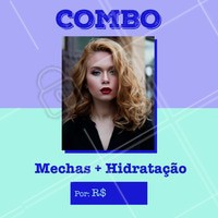 Não perca nosso combo da beleza e agende seu horário para não perder a chance! #cabelos #hair #ahazou #promocao #combo