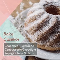 Peça o seu bolo caseiro! Feito com amor e carinho todo dia para você. #bolocaseiro #bolo #ahazou #gastronomia #doces