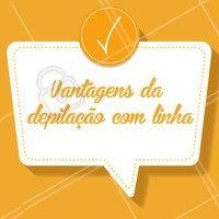 A Depilação com linha, também conhecida como depilação egípcia é um procedimento realizado com uma linha fina de costura 100% algodão. E quais são as suas vantagens? 🔹 Ativa a circulação do rosto; 🔹 Pode ser utilizada durante e após procedimentos estéticos; 🔹 Elimina células mortas; 🔹 Não provoca flacidez ou queimaduras; 🔹 Preserva a queratina natural da pele; 🔹 É 100% higiênico e natural; 🔹 Diminui e afina a produção dos pelos na região; 🔹 Retira os pelos mais fininhos e curtos, deixando a pele lisinha; 🔹 Evita pelos encravados; 🔹 Não causa alergias; 🔹 Não agride a pele; 🔹 Evita manchas.