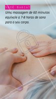 Pra quem anda cansado e dormindo pouco, a massagem pode ser uma grande aliada no relaxamento e descanso do corpo e da mente! #massagem #ahazou #massoterapia
