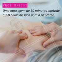 Pra quem anda cansado e dormindo pouco, a massagem pode ser uma grande aliada no relaxamento e descanso do corpo e da mente! #massagem #ahazou #massoterapia