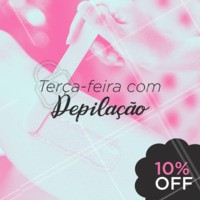 Terça-feira também é dia de se cuidar. Pensando nisso, estamos com 10% de desconto em qualquer tratamento. Corre para agendar o seu horário! #depilacao #terca #ahazou #promocao #desconto