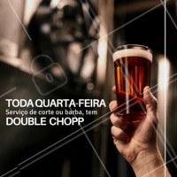 Agende seu horário e venha tomar uma com a gente. #homens #ahazoubarbearia #barba #cabelo #estilomasculino #chopp #double