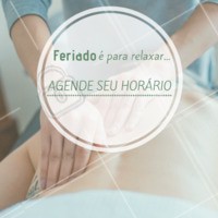 Agende seu horário e vem curtir uma boa massagem nesse feriado! #feriado #massagem #ahazoumassagem #massoterapia