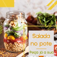 Comida saudável e deliciosa? Experimente nossa salada no pote! #saladanopote #ahazou #salada #alimentaçao #comida #almoço