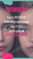Quer ganhar 20% de desconto num Design? É só trazer uma amiga que ainda não seja cliente para fazer o design com você e ambas ganham desconto no tratamento. Aproveite! #designdesobrancelha #ahazou #sobrancelha