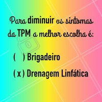 Os sintomas da TPM podem trazer muito incomôdo, como por exemplo: inchaço, sensibilidade, dores de cabeça e outros. Alivie-os com a drenagem linfática e viva esse momento em paz! #tpm #menstruaçao #estetica #ahazou #drenagemlinfatica #drenagem