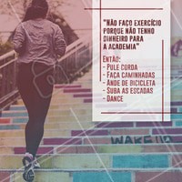 Não tem desculpas para deixarmos de manter uma vida ativa! Olha só quantas opções para exercitar o corpo. 😉 #exercicios #ahazou #saude #bemestar