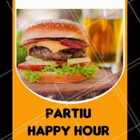 Venha curtir um happy hour regado com muita cerveja artesanal e hamburguer! #alimentacao #ahazou #happyhour #hamburguer