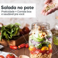 Salada no pote além de novidade é algo prático e saudável. Já reservou o seu potinho de hoje?
#saladadepote #ahazougastronomia #saude