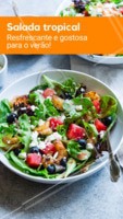 Já experimentou as nossas saladas tropicais? Combinam perfeitamente com o verão. Peça já a sua! #saladas #saudavel #ahazou #ahazougastronomia #verao #tropical