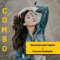 Aproveite o desconto do dia para vir ficar mais linda. #combo #ahazou #promocao #cabelo