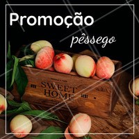 Aproveite a promoção especial dos pêssegos! Hmmm 🍑 #pessego #ahazou #promoção #feira #fruta #frutaria