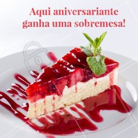 Aniversário chegando? Aproveite e comemore aqui! Comida deliciosa e sobremesa de presente pelo seu dia 🎉 #aniversario #restaurante #ahazoualimentaçao #comida #sobremesa #doce #bar