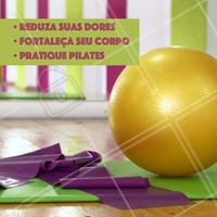 O pilates traz diversos benefícios para o corpo e mente! Sua prática frequente ajuda em questões importantes como: respiração, postura e dores musculares. Pratique! #pilates #ahazoufisioterapia #fisioterapia #exercicios