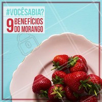 1 – Controla a diabetes
2 – Ajuda a emagrecer
3 – Faz bem ao coração
4 – Combate inflamações
5 – Melhora a visão
6 – Aumenta a imunidade
7 – Faz bem para a pele
8 – Melhora a saúde mental
9 – Previne o câncer
#morango #ahazou #frutas #ahazoualimentaçao #saude